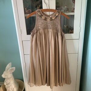 Moulinette Soeurs sz 4 Anthropologie dress beaded neckline